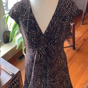 Size10 Brown Multi Jones New York Mid Length Dress